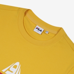 Fila Linea Italia Triangle Logo - Miesten Poolopaita - Keltainen | FI-55620